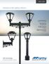 Luminaires. Bollards. Post arms. Wall mounts. Pedestrian & Site Lighting Collection. LED technology. powered by Nichia & Cree. 4 sizes 2 & 4 strut