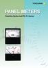Meter Product Line-up. Usage Precautions. Standard Specifications. Key to Numbering System. DC Ammeters. DC Voltmeters