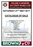 CATALOGUE OF SALE. On Behalf of Mr F N Goss Upper South Farm Doddershall Quainton Aylesbury Bucks HP22 4DG