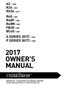 2017 OWNER S MANUAL S SERIES (KIT) /36V P SERIES (KIT) /48V A2 / 36V R36 / 36V RX36 / 36V R48 / 48V R48P / 48V R48M / 48V FB48 / 48V BC48 / 48V