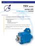TXV series. pumps with control. variable displacement piston pumps. TXV - Presentation ADVANTAGES