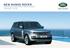 NEW RANGE ROVER SPECIFICATION AND PRICE GUIDE JANUARY 2018