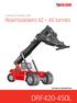 Container handler, DRF Reachstackers tonnes. technical information DRF L