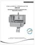 Operating Manual for Hands-Free Wall Mounted Sinks Models 607D and 607D-0.5