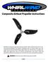 Composite Airboat Propeller Instructions