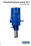 Pneumatic grease pump 50:1 and grease supply system