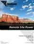 Remote Site Power. RedHawk Energy Systems, LLC Palmer Rd., S.W. Pataskala, OH Ph: Fx: