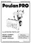PP291E27 ILLUSTRATED PARTS LIST MODEL NUMBER: SNOW THROWER
