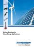 Motion Solutions for Clean Energy Applications. Linear Motion. Optimized.