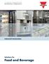Industrial Automation. Solutions for. Food and Beverage