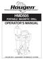 HMD505 PORTABLE MAGNETIC DRILL OPERATOR S MANUAL FOR USE WITH 12,000-SERIES ROTABROACH