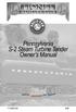 Pennsylvania S-2 Steam Turbine Tender Owner s Manual
