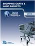 SHOPPING CARTS & FOOD and MATERIAL HANDLING CARTS & HAND BASKETS. Catalogue 2014