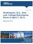 Washington, D.C., Area Low-Voltage Disturbance Event of April 7, 2015