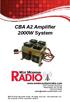 CBA A2 Amplifier 2000W System