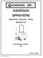 HANDGUN SPRAYERS. Operation / Service / Parts Manual For. Cart Sprayer Model: C-8. Form: C8Sprayer.pm7