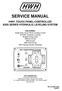 SERVICE MANUAL HWH TOUCH PANEL-CONTROLLED 625S SERIES HYDRAULIC LEVELING SYSTEM. FEATURING: Single Step Touch Panel Leveling Control
