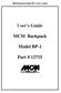 User s Guide. MCM Backpack. Model BP-1. Part # 12715