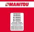 MT6642XT MT8044XT MT10044XT MT10055XT MT12042XT Telescopic Handler Operator/Service Manual