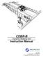 CDBR-B. Dynamic Braking Unit Instruction Manual. April 2009 Part Number: R1 Copyright 2009 Electromotive Systems