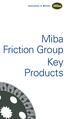 Miba Friction Group Key Products