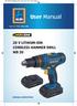 User Manual 20 V LITHIUM-ION CORDLESS HAMMER DRILL WB 20 ORIGINAL INSTRUCTIONS. Spend a little Live a lot.