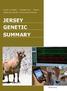 JERSEY GENETIC SUMMARY