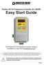 Parker AC10 Frequency Inverter (to 22kW) Easy Start Guide