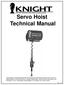 Servo Hoist Technical Manual