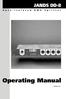 JANDS DD-8. Operating Manual. Version 2.0