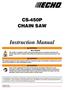 CS-450P CHAIN SAW. Instruction Manual