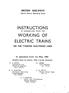 INSTRUCTIONS IN CONNECTION WITH THE WORKING OF ELECTRIC TRAINS