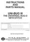 INSTRUCTIONS AND PARTS MANUAL UNI-BUG III THE UNIVERSAL BUG-O WITH STITCH