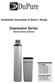 Impression Series. Installation Instructions & Owner s Manual. Metered Water Softeners
