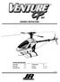 ARF ASSEMBLY INSTRUCTIONS VENTURE SPECIFICATIONS. Tail Rotor Diameter Gear Ratio 9.78:1:5.18. Main Rotor Diameter 49.50'' Version 1.
