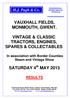 VAUXHALL FIELDS, MONMOUTH, GWENT. VINTAGE & CLASSIC TRACTORS, ENGINES, SPARES & COLLECTABLES
