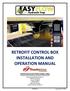 RETROFIT CONTROL BOX INSTALLATION AND OPERATION MANUAL
