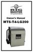 Owner's Manual MTS-T4-LG200