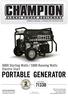 PORTABLE GENERATOR Starting Watts / 5000 Running Watts Electric Start OWNER S MANUAL & OPERATING INSTRUCTIONS MODEL NUMBER