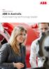 COMPANY PROFILE. ABB in Australia A pioneering technology leader