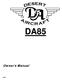 DA85 Owner s Manual 6/10