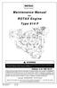 AIRCRAFT ENGINES. Maintenance Manual. for ROTAX Engine Type 914 F WARNING