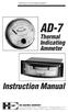 AD-7. Instruction Manual. Thermal Indicating Ammeter HD ELECTRIC COMPANY 1475 LAKESIDE DRIVE WAUKEGAN, ILLINOIS U.S.A.