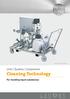 Mobile Cleaning System. Units Systems Components. Cleaning Technology. For handling liquid substances PHARMA CHEMISTRY COSMETICS FOOD BEVERAGE WINE