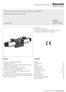Directional spool valves, direct operated, with solenoid actuation. Type WE. Contents. Features. RE Edition: Replaces: