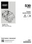 S30. (Diesel) Sweeper Operator Manual. North America / International. SweepMax Plus TennantTrue Parts IRIS a Tennant Technology