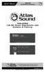 Owner s Manual. TSD-DCPD 1x6 DC Power Distribution with Isolation & Filtering. TSD-DCPD 1x6 DC Power Distribution. AtlasSound.com