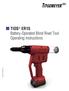 TIOS ER15 Battery-Operated Blind Rivet Tool Operating Instructions