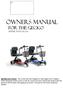 OWNERS MANUAL For The Gecko MODEL No SL3 & SL4
