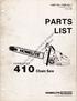 PART ilio Rev. 1. Printed in U.S.A. Price . PARTS LIST HOM Chain Saw. HOMELITETIT-Tjr.TII. Homelite Division of Textron lnc.